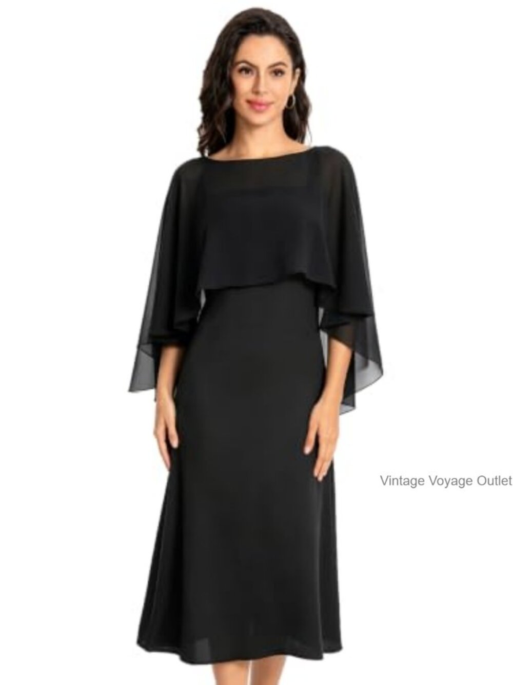 Chiffon Shawl Wrap Cape for Evening Dress Wedding Bridal